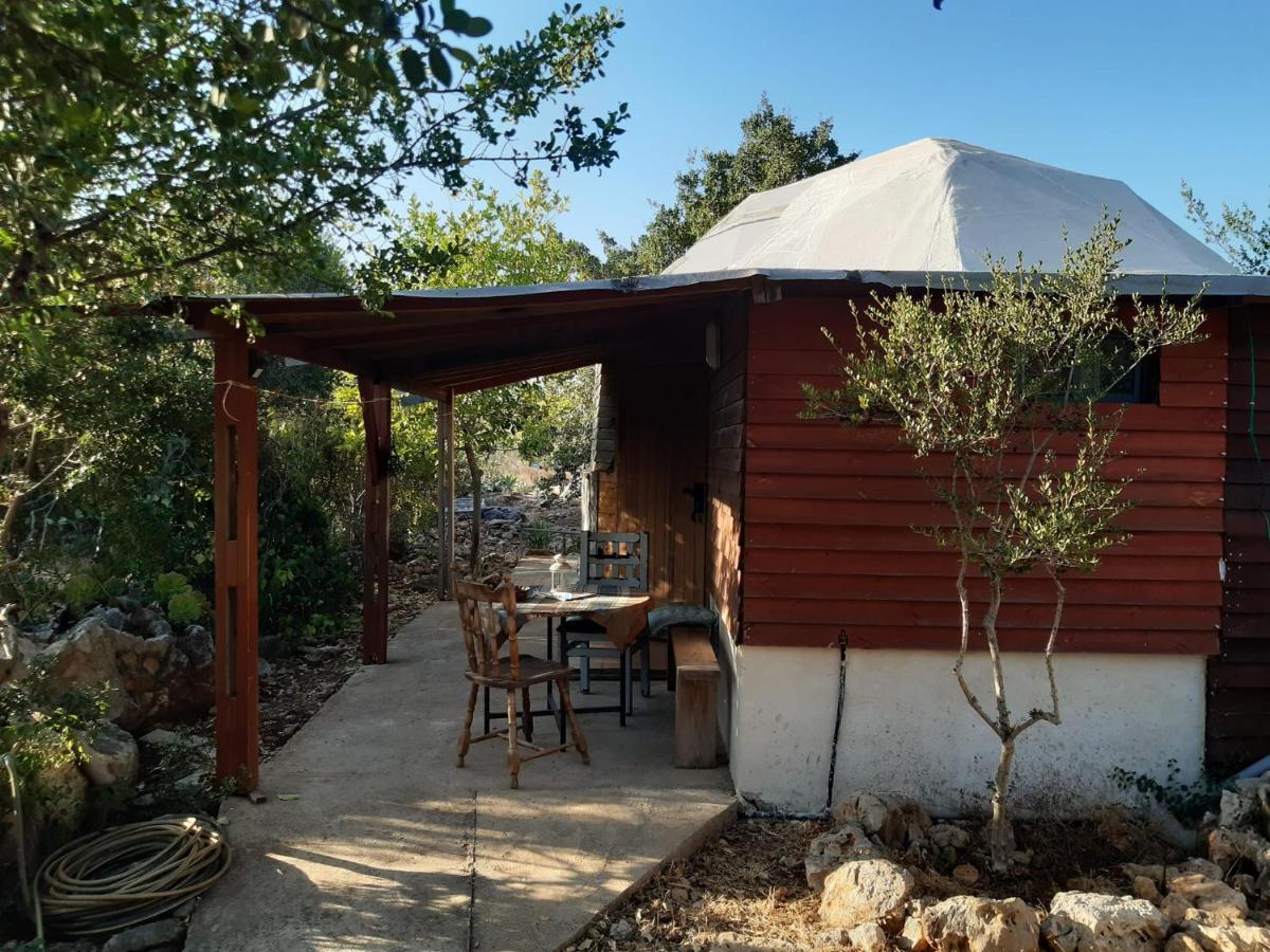 בקתת עץ בחורש במנות - דום גיאודזי - Wooden Cabin In Manot Экстерьер фото